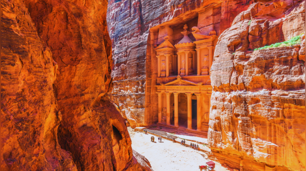 The stunning sandstone city of Petra, Jordan