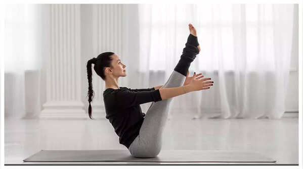 Boat pose strengthens core
