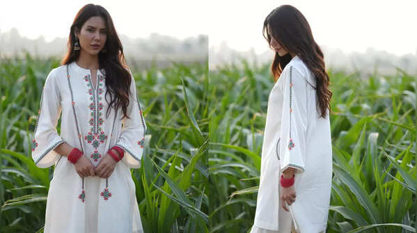 Sonam Bajwa embraces her desi style.