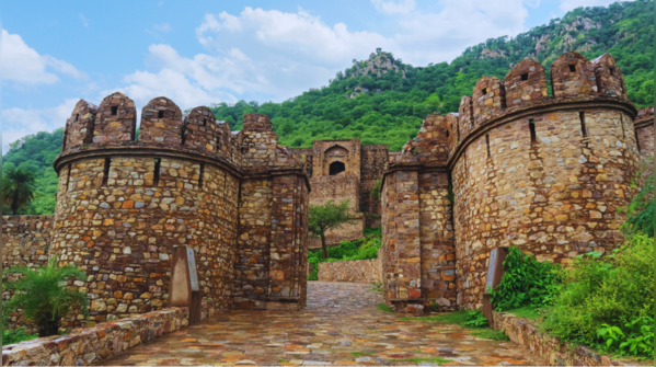 The imposing Bhangarh Fort, a site shrouded in mystery