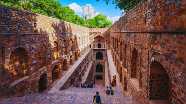 Eerie view of Agrasen Ki Baoli stepwell in Delhi