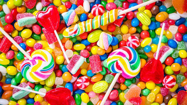 Colorful candies representing hidden dangers of food dyes