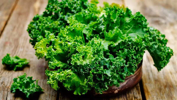 Fresh kale leaves
