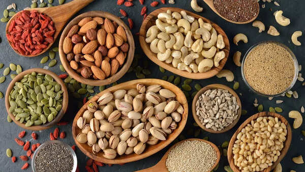 Selection of healthy nuts